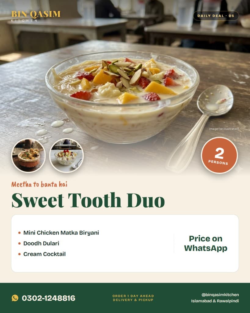 Sweet Tooth Duo in clay pot – Bin Qasim Kitchen Islamabad
