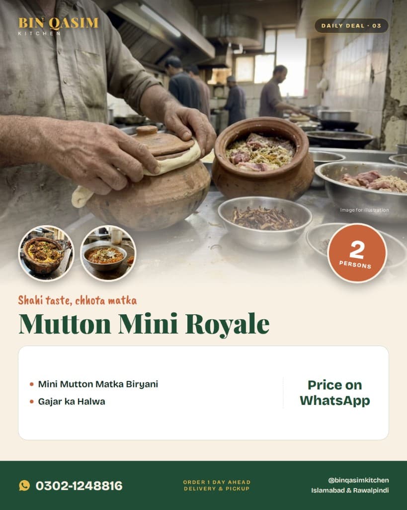 Mutton Mini Royale in clay pot – Bin Qasim Kitchen Islamabad