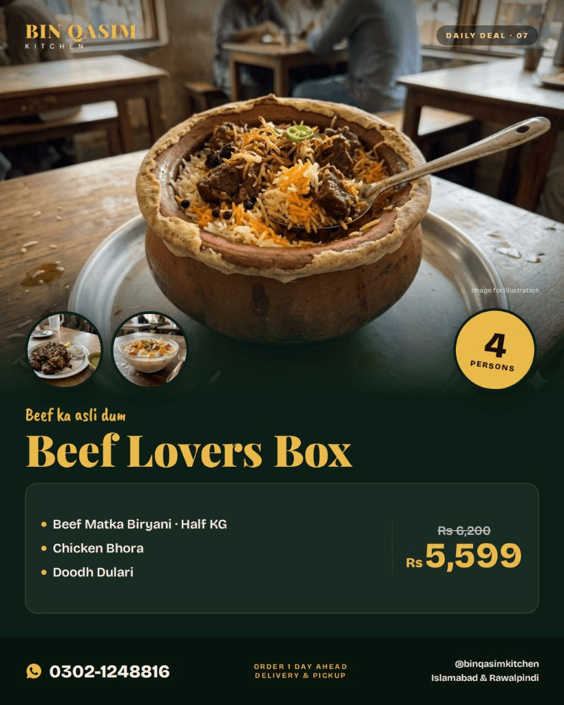 Beef Lovers Box in clay pot – Bin Qasim Kitchen Islamabad