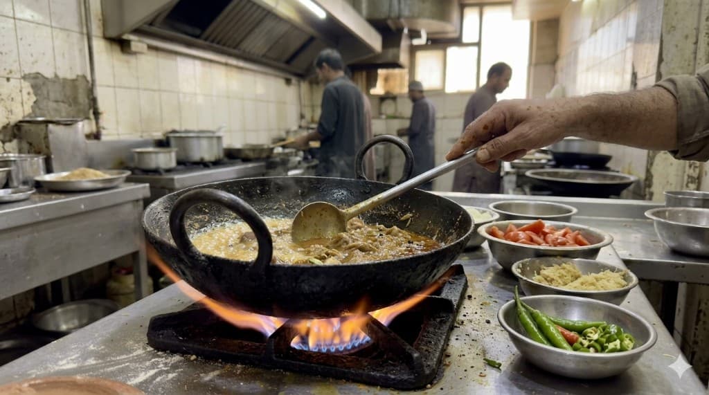 Making: Curry 2 KG (Handi, Bhuna or Kuna Paya) in clay pot – Bin Qasim Kitchen Islamabad